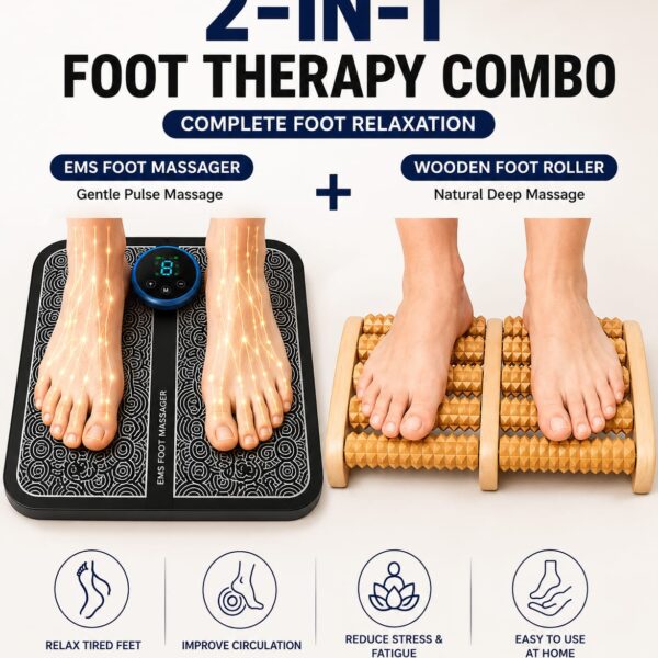 2-in-1 Foot Therapy - Combo Supports blood circulation